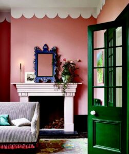 Annie Sloan - Satin Paint in Knightsbridge Green and Pointe Silk Piranesi Pink and Adelphi Wall Paint