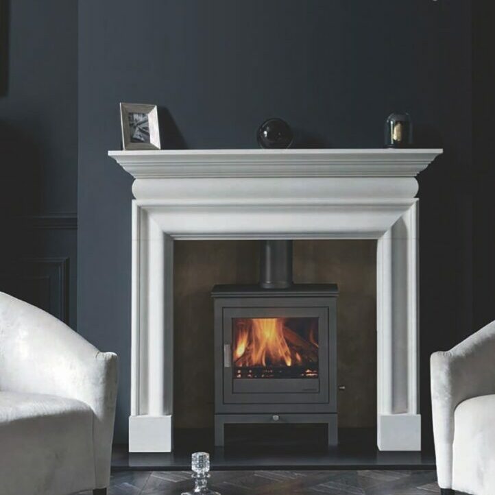 Chesneys Shoreditch multi-fuel stove,
The English Chimney Piece